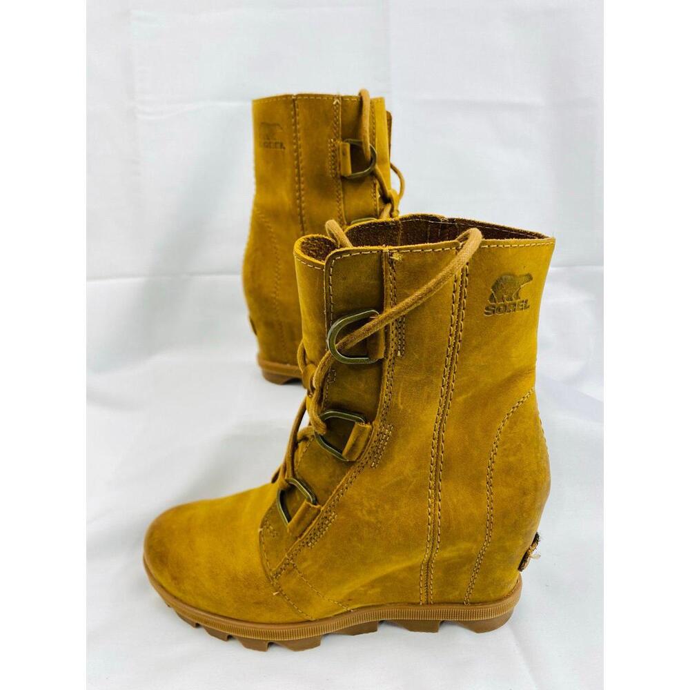 Sorel Joan of Arctic Wedge Mid Boot Ash Brown Waterproof Bootie Women's 6.5 - Picture 2 of 9